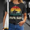 Herren Papa Bär Mit Zwillingenatertag Retroater & Opa Geschenk T-Shirt Geschenke für Sie