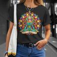 Hippie Yoga Girl Meditator Colorful Mandala Namaste Yogi Zen T-Shirt Gifts for Her