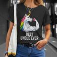 Hombre La Mejor Ropa De Un Tío De Unicornio Best Uncle Ever Camiseta unisex Regalos para ella