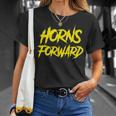 Horns Forward Brahmas San Antonio Football Tailgate T-Shirt Gifts for Her