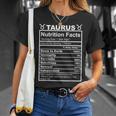 Horoscope Zodiac Sign Astrology Nutrition Facts Taurus T-Shirt Gifts for Her