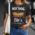 Hot Dog Hotdogs Wiener Frankfurter Frank Vienna Sausage Bun T-Shirt Gifts for Her