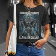 Human By Chance Alpha By Choice Cool Alpha Wolf Meme T-Shirt Gifts for Her