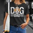 Hunde- Für Herren Hund Papa Pfotenabdruck Hundeliebhaber Herren Lustig T-Shirt Geschenke für Sie