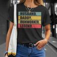 Husband Dad Ironworker Quote Vintage Fathers Day T-Shirt Gifts for Her