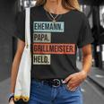 Husband Papa Grillmeister Held T-Shirt Geschenke für Sie