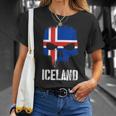Iceland Flag Skull Icelandic Pride Patriotic T-Shirt Gifts for Her