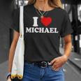 Ich Liebe Michael Männer Frauen I Love Michael T-Shirt Geschenke für Sie