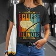 Illinois Vintage Path Of Totality Solar Eclipse April 8 2024 T-Shirt Gifts for Her
