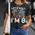 I'm 8 Bday Race Car Party Cute 8Th Birthday Boys Race Car T-Shirt Gifts for Her