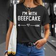 I'm With Beefcake Boyfriend Girlfriend Couple T-Shirt Gifts for Her