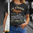 I'm A Biker Pops Motorcycle Rider Father's Day Dad Grandpa T-Shirt Gifts for Her