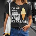 I'm Just Here For The Free Ice Cream Cruise 2024 T-Shirt Gifts for Her