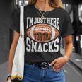 I'm Just Here For The Snacks Football Watching T-Shirt Gifts for Her