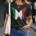 Italy Butterfly Statement Distressed Look Italian er T-Shirt Gifts for Her