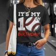 It's My 10Th Birthday Baseball Player 10 Years Old Boys Bday T-Shirt Gifts for Her