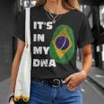 It's In My Dna Brazil Pride Fingerprint Flag Brasil T-Shirt Gifts for Her