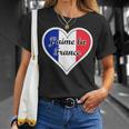 J'aime La France Flag I Love French Culture Paris Francaise T-Shirt Gifts for Her