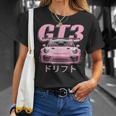 Jdm Motorsports Car Drift Pink Gt3 Rs Car Graphic Japan T-Shirt Gifts for Her