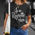 Je Ne Regrette Rien French Black T-Shirt Geschenke für Sie