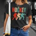 Jugador De Hockey Sobre Hielo Para Niños Retro Camiseta unisex Regalos para ella
