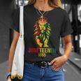 Junenth African American Black Lion 1865 King Women T-Shirt Gifts for Her