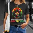 Junenth Black African Hair Remembering My Ancestors T-Shirt Gifts for Her