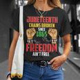 Junenth Freedom Chains Broken T-Shirt Gifts for Her