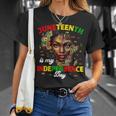 Junenth Is My Independence Day Pride African Womens T-Shirt Gifts for Her