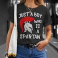 Just A Boy Who Is A Spartan Sparta Soldier Gladiator T-Shirt Gifts for Her