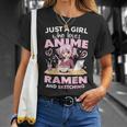 Just A Girl Who Loves Anime Ramen And Sketching Anime T-Shirt Gifts for Her