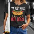 Im Just Here For The Hot Dogs Foodie Weiner Hot Dog T-Shirt Gifts for Her