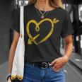 Kansas City Yellow Heart Arrow Red Kc T-Shirt Gifts for Her