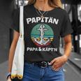 Kapitän Papa Segeln Boot Anker Papitän T-Shirt Geschenke für Sie