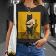 Katze Hält Goldfischglas-Kunstdesign T-Shirt Geschenke für Sie