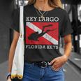 Key Largo Florida Scuba Dive Flag Souvenir T-Shirt Gifts for Her