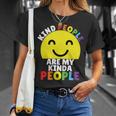 Kind People Are My Kinda People Kindness Smiling T-Shirt Gifts for Her