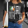 King Last Name Irish Pride Flag Usa St Patrick's Day T-Shirt Gifts for Her