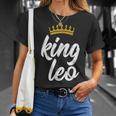 King Leo Crown Zodiac Sign Birthday T-Shirt Gifts for Her