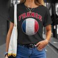 La Bandera Y Los Colores De Francia Para Los Aficionados Al Fútbol Y Al Fútbol Camiseta unisex Regalos para ella