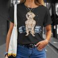 Labrador Weightlifting Deadlift Fitness Gym T-Shirt Gifts for Her