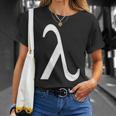 Lambda Greek Letter Says Lambda Greek Sign Symbol Function T-Shirt Gifts for Her
