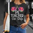 Last Day Summer Pe Physical Education Teacher Off Duty T-Shirt Gifts for Her