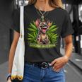 Laughing Grass Hyena Weed Leaf Cannabis Marijuana Stoner 420 T-Shirt Gifts for Her