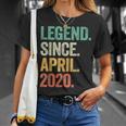 Legend Since April 2020 4Th Birthday Boy 4 Years Old T-Shirt Gifts for Her