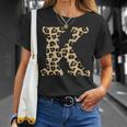 Leopard Cheetah Print Letter K Initial Rustic Monogram T-Shirt Gifts for Her