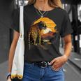 Leopard Savanne Sonnenuntergang Wildlife Safari Motiv Tierdruck T-Shirt Geschenke für Sie