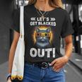 Let's Get Blacked Out Total Solar Eclipse 2024 Cat Lover T-Shirt Gifts for Her