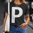 Letter P T-Shirt Geschenke für Sie