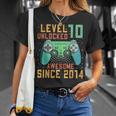 Level 10 Unlocked 10Th Birthday 10 Year Old Gamer Bday T-Shirt Gifts for Her